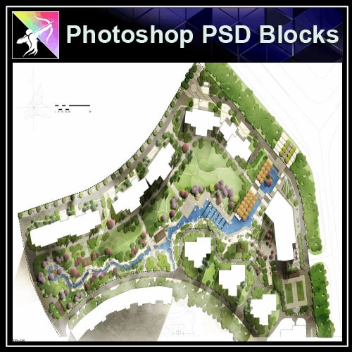 Photoshop PSD Landscape Layout Plan Blocks  V.7 - Architecture Autocad Blocks,CAD Details,CAD Drawings,3D Models,PSD,Vector,Sketchup Download