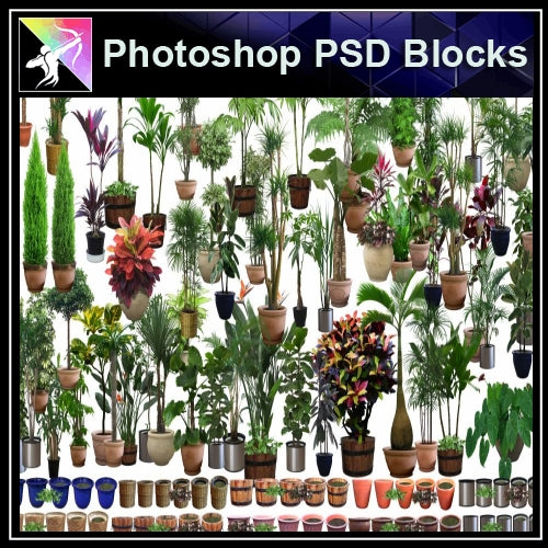 ★Photoshop PSD Blocks-Flower,Tree PSD Blocks 2 - Architecture Autocad Blocks,CAD Details,CAD Drawings,3D Models,PSD,Vector,Sketchup Download