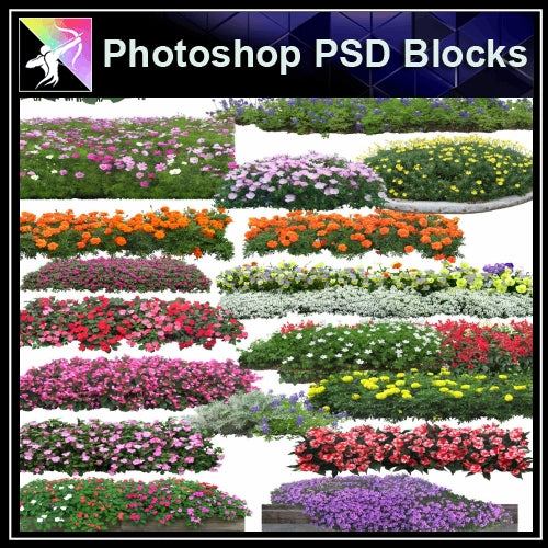 ★Photoshop PSD Blocks-Flowers PSD Blocks V.3 - Architecture Autocad Blocks,CAD Details,CAD Drawings,3D Models,PSD,Vector,Sketchup Download