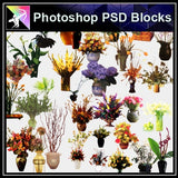 ★Photoshop PSD Blocks-Flowers PSD Blocks V.1 - Architecture Autocad Blocks,CAD Details,CAD Drawings,3D Models,PSD,Vector,Sketchup Download