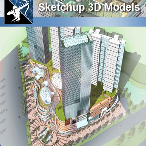 ★★Sketchup 3D Models--Big Scale Business Architecture Sketchup Models 10 - Architecture Autocad Blocks,CAD Details,CAD Drawings,3D Models,PSD,Vector,Sketchup Download
