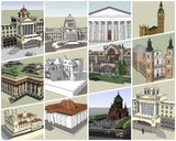 💎【Sketchup Architecture 3D Projects】European Classical Architecture Sketchup 3D Models V1 - Architecture Autocad Blocks,CAD Details,CAD Drawings,3D Models,PSD,Vector,Sketchup Download