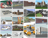 💎【Sketchup Architecture 3D Projects】20 Types of School Design Sketchup 3D Models V2 - Architecture Autocad Blocks,CAD Details,CAD Drawings,3D Models,PSD,Vector,Sketchup Download