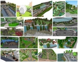 💎【Sketchup Architecture 3D Projects】20 Types of Park Landscape Sketchup 3D Models V2 - Architecture Autocad Blocks,CAD Details,CAD Drawings,3D Models,PSD,Vector,Sketchup Download