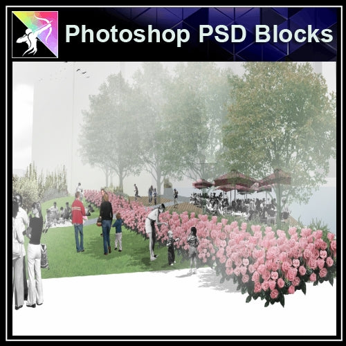 Photoshop PSD Landscape -Landscape presentation concept psd V.11 - Architecture Autocad Blocks,CAD Details,CAD Drawings,3D Models,PSD,Vector,Sketchup Download