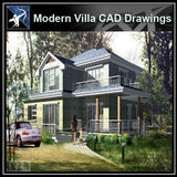 ★Modern Villa CAD Plan,Elevation Drawings Download V.29 - Architecture Autocad Blocks,CAD Details,CAD Drawings,3D Models,PSD,Vector,Sketchup Download