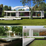 【World Famous Architecture CAD Drawings】Ludwig Mies van der Rohe - Farnsworth House - Architecture Autocad Blocks,CAD Details,CAD Drawings,3D Models,PSD,Vector,Sketchup Download