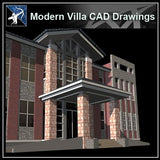 ★Modern Villa CAD Plan,Elevation Drawings Download V.21 - Architecture Autocad Blocks,CAD Details,CAD Drawings,3D Models,PSD,Vector,Sketchup Download