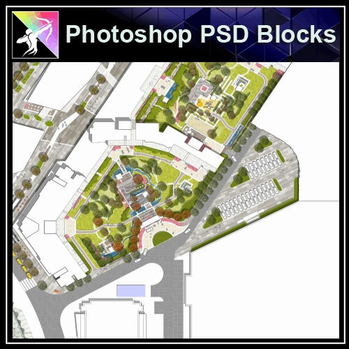 Photoshop PSD Landscape Layout Plan Blocks  V.15 - Architecture Autocad Blocks,CAD Details,CAD Drawings,3D Models,PSD,Vector,Sketchup Download