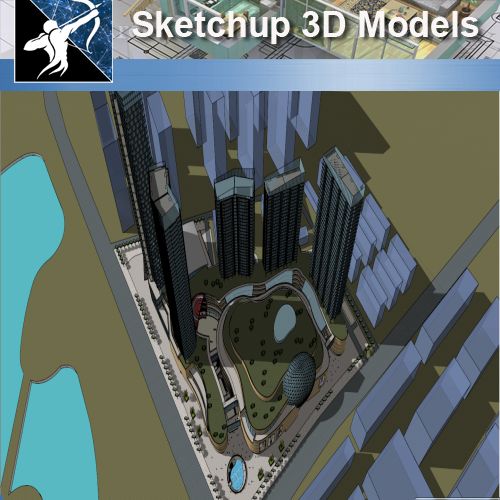 ★★Sketchup 3D Models--Big Scale Business Architecture Sketchup Models 08 - Architecture Autocad Blocks,CAD Details,CAD Drawings,3D Models,PSD,Vector,Sketchup Download