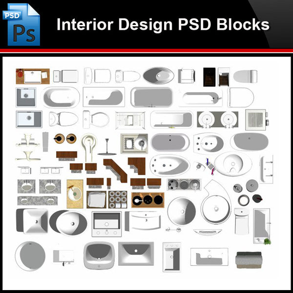 ★Photoshop PSD Blocks-Interior Design PSD Blocks -Bathroom PSD Blocks - Architecture Autocad Blocks,CAD Details,CAD Drawings,3D Models,PSD,Vector,Sketchup Download