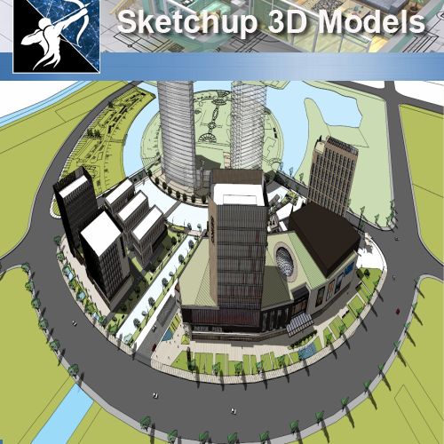 ★★Sketchup 3D Models--Big Scale Business Architecture Sketchup Models 05 - Architecture Autocad Blocks,CAD Details,CAD Drawings,3D Models,PSD,Vector,Sketchup Download