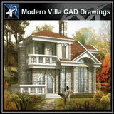★Modern Villa CAD Plan,Elevation Drawings Download V.26 - Architecture Autocad Blocks,CAD Details,CAD Drawings,3D Models,PSD,Vector,Sketchup Download