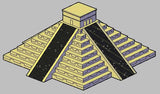 【Famous Architecture Project】Pyramid chichen itza CAD Drawing-Architectural 3D CAD model - Architecture Autocad Blocks,CAD Details,CAD Drawings,3D Models,PSD,Vector,Sketchup Download