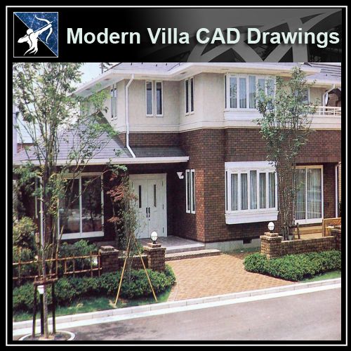 ★Modern Villa CAD Plan,Elevation Drawings Download V.28 - Architecture Autocad Blocks,CAD Details,CAD Drawings,3D Models,PSD,Vector,Sketchup Download