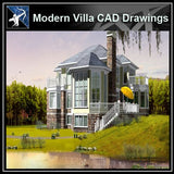 ★Modern Villa CAD Plan,Elevation Drawings Download V.19 - Architecture Autocad Blocks,CAD Details,CAD Drawings,3D Models,PSD,Vector,Sketchup Download