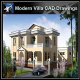 ★Modern Villa CAD Plan,Elevation Drawings Download V.9 - Architecture Autocad Blocks,CAD Details,CAD Drawings,3D Models,PSD,Vector,Sketchup Download