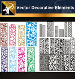 ★Vector Decoration Design Elements V.16-Download Illustration AI Vector Files - Architecture Autocad Blocks,CAD Details,CAD Drawings,3D Models,PSD,Vector,Sketchup Download