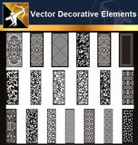 ★Vector Decoration Design Elements V.18-Download Illustration AI Vector Files - Architecture Autocad Blocks,CAD Details,CAD Drawings,3D Models,PSD,Vector,Sketchup Download