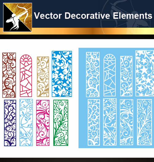 ★Vector Decoration Design Elements V.22-Download Illustration AI Vector Files - Architecture Autocad Blocks,CAD Details,CAD Drawings,3D Models,PSD,Vector,Sketchup Download