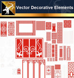 ★Vector Decoration Design Elements V.24-Download Illustration AI Vector Files - Architecture Autocad Blocks,CAD Details,CAD Drawings,3D Models,PSD,Vector,Sketchup Download