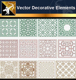 ★Vector Decoration Design Elements V.25-Download Illustration AI Vector Files - Architecture Autocad Blocks,CAD Details,CAD Drawings,3D Models,PSD,Vector,Sketchup Download