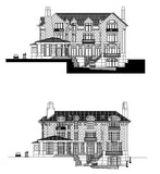 ★【Villa CAD Design,Details Project V.4-England Manor Style】Chateau,Manor,Mansion,Villa@Autocad Blocks,Drawings,CAD Details,Elevation - Architecture Autocad Blocks,CAD Details,CAD Drawings,3D Models,PSD,Vector,Sketchup Download