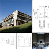 【Famous Architecture Project】Couvent Sainte-Marie de La Tourette - Le Corbusier-CAD Drawings - Architecture Autocad Blocks,CAD Details,CAD Drawings,3D Models,PSD,Vector,Sketchup Download