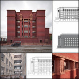 【Famous Architecture Project】Larkin building-in 1903 by Frank Lloyd Wright-CAD Drawings - Architecture Autocad Blocks,CAD Details,CAD Drawings,3D Models,PSD,Vector,Sketchup Download