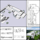 【Famous Architecture Project】Richard Meier - Weishaupt Forum-CAD Drawings - Architecture Autocad Blocks,CAD Details,CAD Drawings,3D Models,PSD,Vector,Sketchup Download