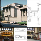 【Famous Architecture Project】Unity Temple-Frank Lloyd Wright-Architectural CAD Drawings - Architecture Autocad Blocks,CAD Details,CAD Drawings,3D Models,PSD,Vector,Sketchup Download