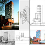 【Famous Architecture Project】University of Leicester-James Stirling-Architectural CAD Drawings - Architecture Autocad Blocks,CAD Details,CAD Drawings,3D Models,PSD,Vector,Sketchup Download