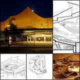 【Famous Architecture Project】Hans Scharoun's Berliner Philharmonie-Architectural CAD Drawings - Architecture Autocad Blocks,CAD Details,CAD Drawings,3D Models,PSD,Vector,Sketchup Download