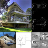 【World Famous Architecture CAD Drawings】Schminke House-Hans Scharoun - Architecture Autocad Blocks,CAD Details,CAD Drawings,3D Models,PSD,Vector,Sketchup Download