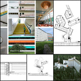 【Famous Architecture Project】Paimio sanatorium-Alvar Aallon-Architectural CAD Drawings - Architecture Autocad Blocks,CAD Details,CAD Drawings,3D Models,PSD,Vector,Sketchup Download