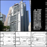 【World Famous Architecture CAD Drawings】HSBC Hong Kong Bank - Architecture Autocad Blocks,CAD Details,CAD Drawings,3D Models,PSD,Vector,Sketchup Download