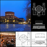 【Famous Architecture Project】Stockholms stadsbibliotek-Gunnar Asplund-Architectural CAD Drawings - Architecture Autocad Blocks,CAD Details,CAD Drawings,3D Models,PSD,Vector,Sketchup Download