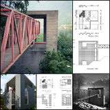 【World Famous Architecture CAD Drawings】Casa con puente en Italia - Botta - Architecture Autocad Blocks,CAD Details,CAD Drawings,3D Models,PSD,Vector,Sketchup Download