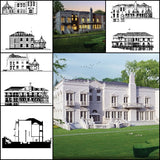 ★【Villa CAD Design,Details Project V.7-British George Style】Chateau,Manor,Mansion,Villa@Autocad Blocks,Drawings,CAD Details,Elevation - Architecture Autocad Blocks,CAD Details,CAD Drawings,3D Models,PSD,Vector,Sketchup Download