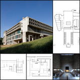 【World Famous Architecture CAD Drawings】Couvent Sainte-Marie de La Tourette - Le Corbusier - 1959 - Architecture Autocad Blocks,CAD Details,CAD Drawings,3D Models,PSD,Vector,Sketchup Download