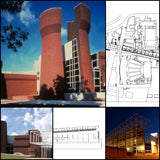 【World Famous Architecture CAD Drawings】Wexner Center for the Arts-Peter Eisenman - Architecture Autocad Blocks,CAD Details,CAD Drawings,3D Models,PSD,Vector,Sketchup Download
