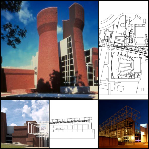 【World Famous Architecture CAD Drawings】Wexner Center for the Arts-Peter Eisenman - Architecture Autocad Blocks,CAD Details,CAD Drawings,3D Models,PSD,Vector,Sketchup Download