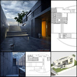 【World Famous Architecture CAD Drawings】TADAO ANDO - Iwasa House - Architecture Autocad Blocks,CAD Details,CAD Drawings,3D Models,PSD,Vector,Sketchup Download