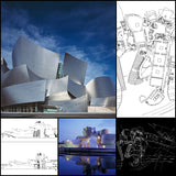 【World Famous Architecture CAD Drawings】Guggenheim Museum Bilbao - Architecture Autocad Blocks,CAD Details,CAD Drawings,3D Models,PSD,Vector,Sketchup Download