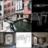 【World Famous Architecture CAD Drawings】Querini Stampalia Foundation-Carlo Scarpa - Architecture Autocad Blocks,CAD Details,CAD Drawings,3D Models,PSD,Vector,Sketchup Download