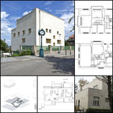 【World Famous Architecture CAD Drawings】Villa Muller-Adolf Loos - Architecture Autocad Blocks,CAD Details,CAD Drawings,3D Models,PSD,Vector,Sketchup Download