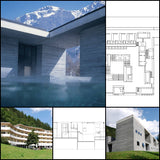 【World Famous Architecture CAD Drawings】The Therme Vals - Peter Zumthor - Architecture Autocad Blocks,CAD Details,CAD Drawings,3D Models,PSD,Vector,Sketchup Download