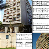 【World Famous Architecture CAD Drawings】Lecorbusier-Housing Unit-Le Corbusier's Housing Unit "Type Berlin" - Architecture Autocad Blocks,CAD Details,CAD Drawings,3D Models,PSD,Vector,Sketchup Download