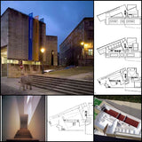 【World Famous Architecture CAD Drawings】Alvaro Siza - Galicia Museum of Contemporary Art - Architecture Autocad Blocks,CAD Details,CAD Drawings,3D Models,PSD,Vector,Sketchup Download