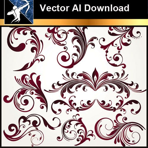 ★Vector Download AI-Floral Design Elements Vector V.1 - Architecture Autocad Blocks,CAD Details,CAD Drawings,3D Models,PSD,Vector,Sketchup Download